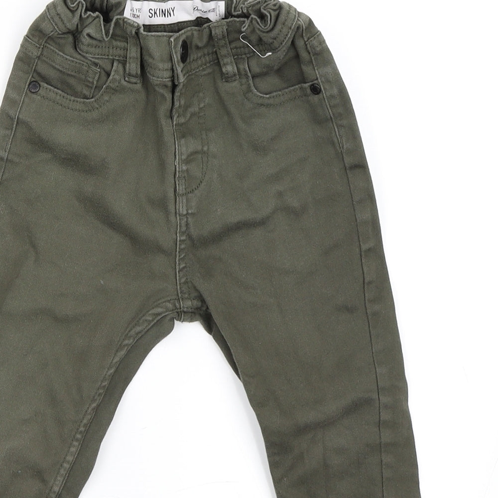 Primark Boys Green  Denim Straight Jeans Size 4-5 Years