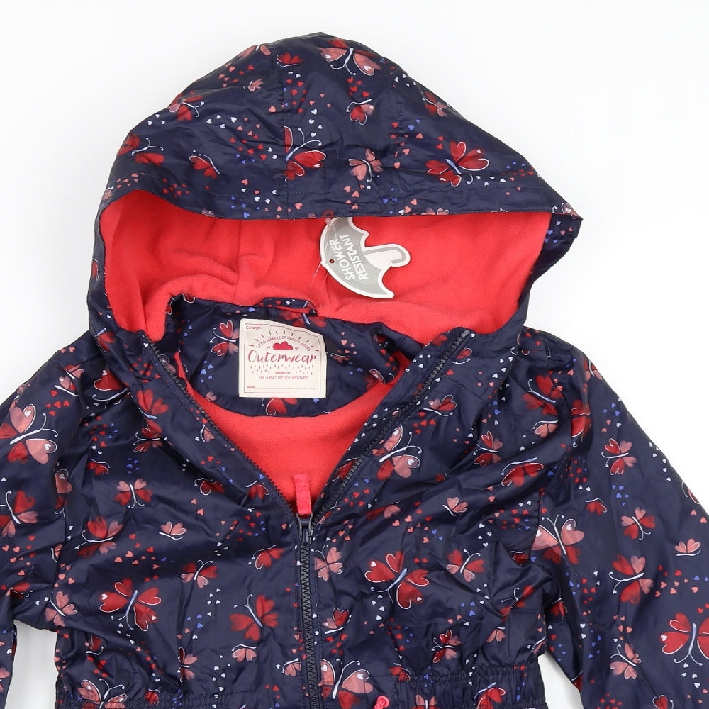 George Girls Blue   Rain Coat Coat Size 12-13 Years