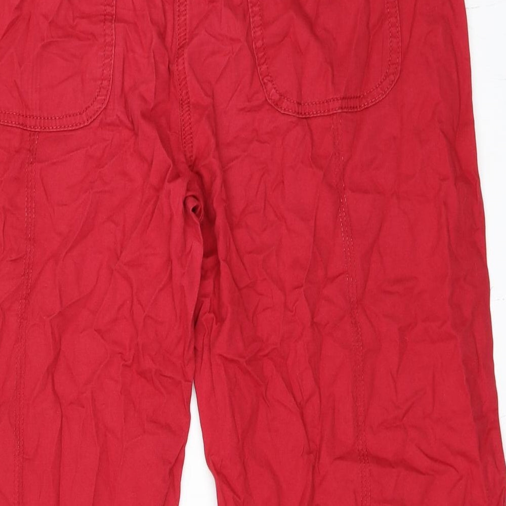 Marks and Spencer Womens Red   Cropped Trousers Size 10