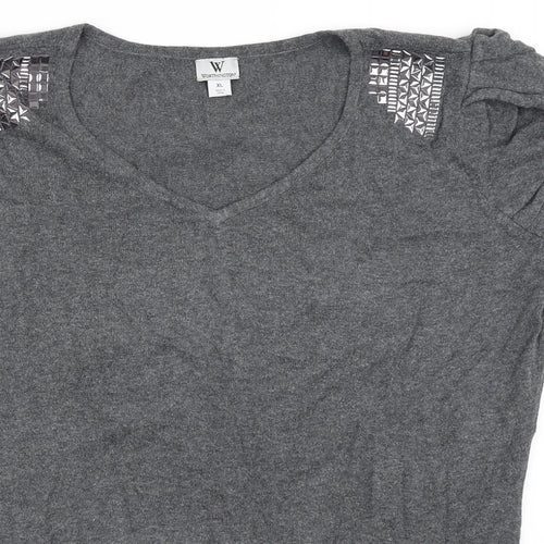 Worthington Womens Grey   Pullover Jumper Size XL