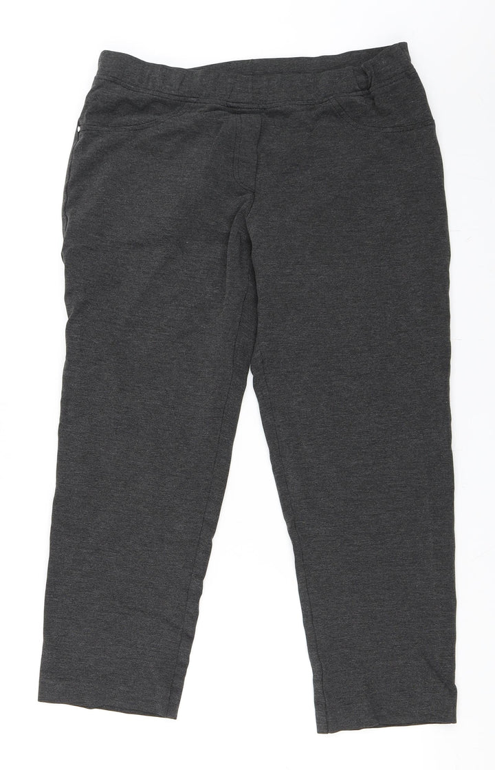 James Lakeland Womens Grey   Cropped Trousers Size L L26 in