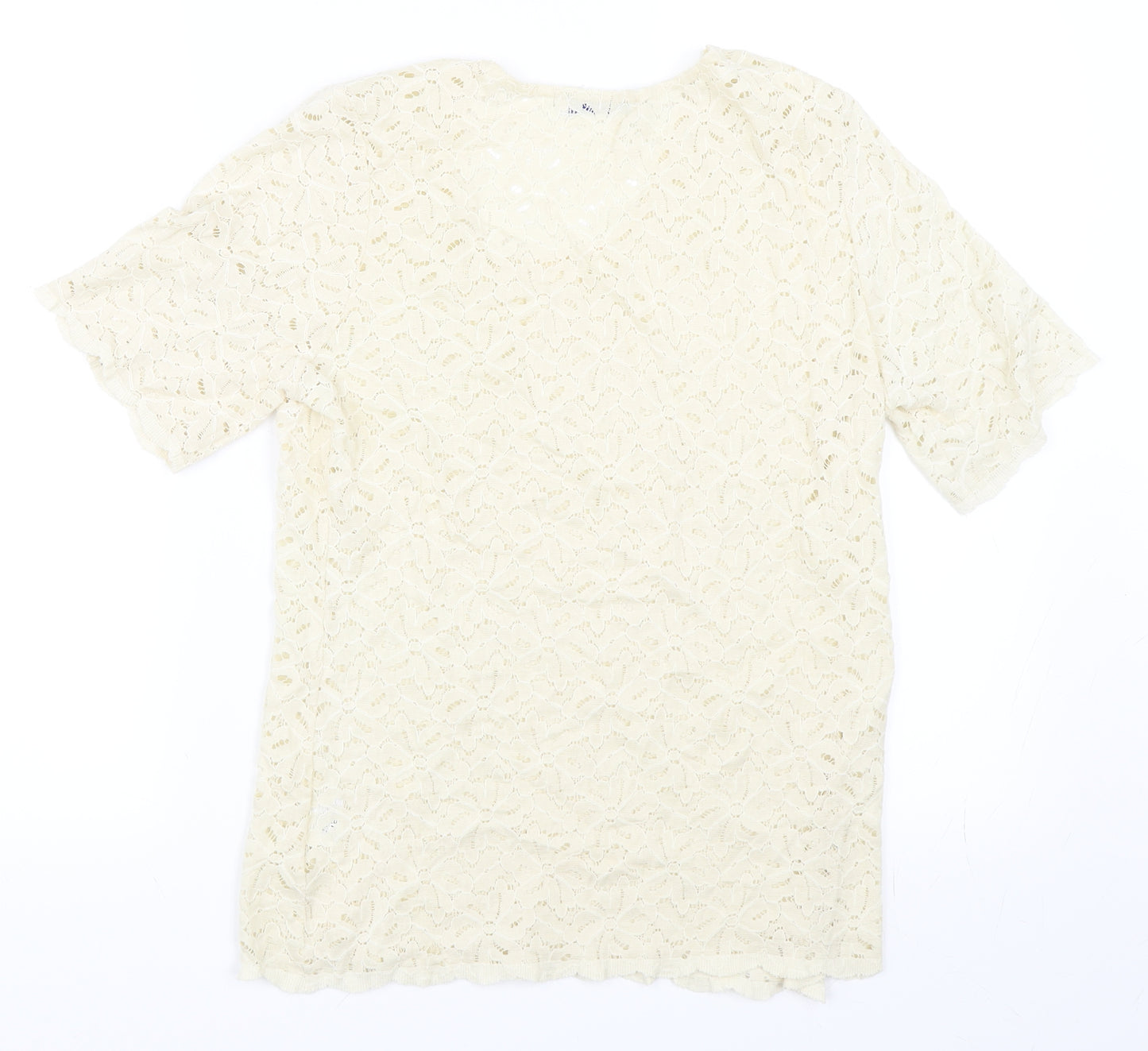 Gray & Osbourn Womens Ivory   Basic T-Shirt Size M