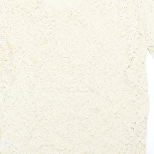 Gray & Osbourn Womens Ivory   Basic T-Shirt Size M