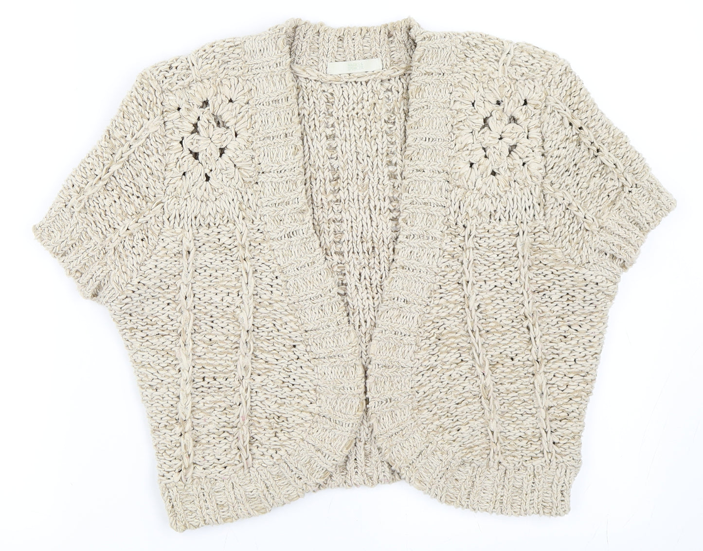 Marks and Spencer Womens Beige   Cardigan Jumper Size 14
