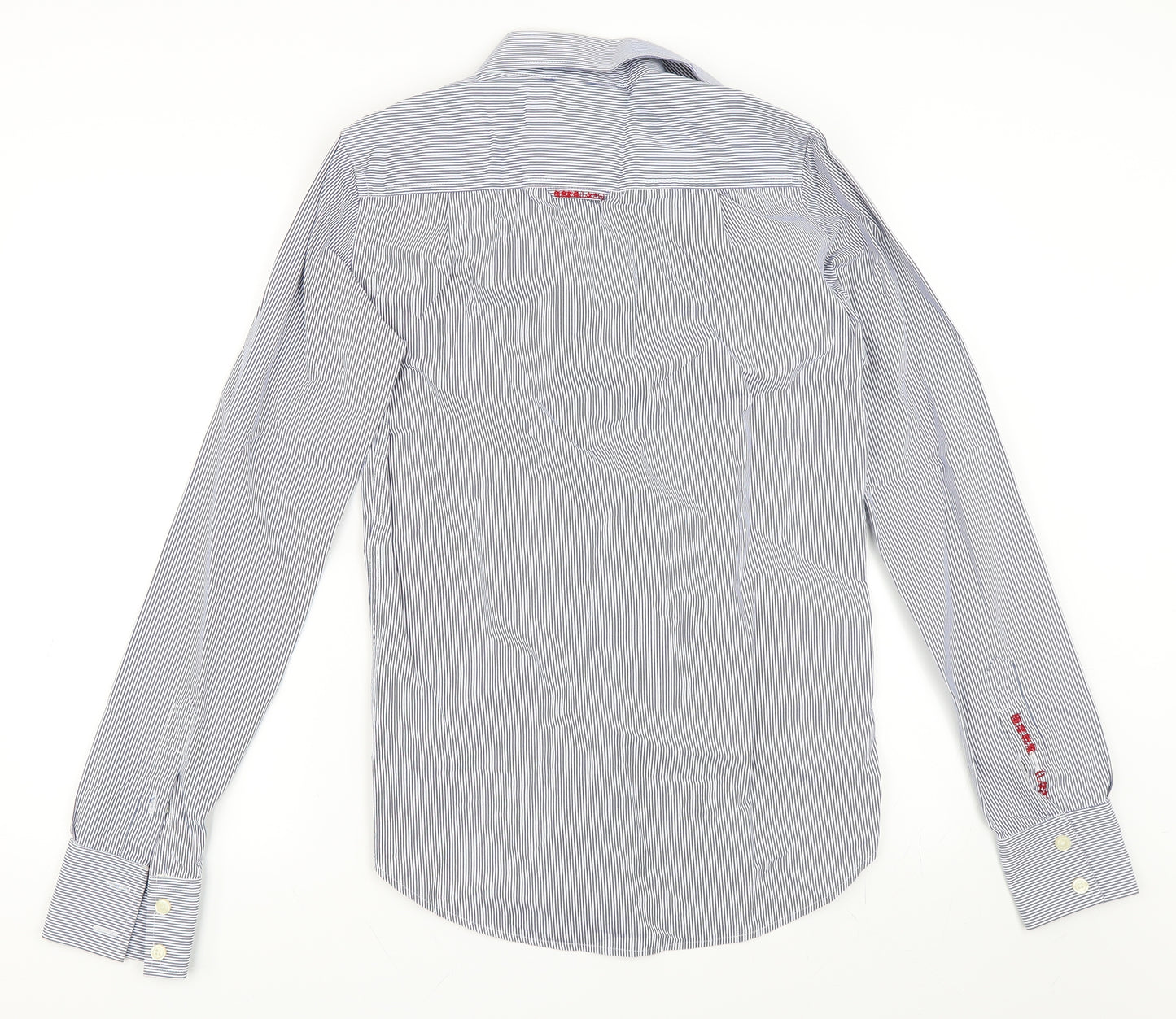 Superdry Mens Blue Striped   Button-Up Size S