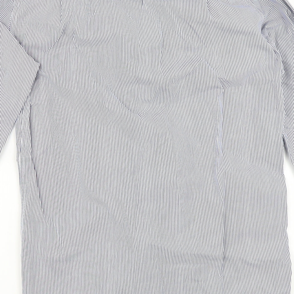 Superdry Mens Blue Striped   Button-Up Size S