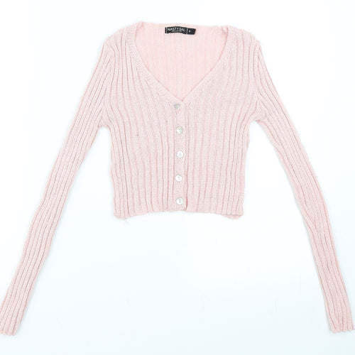 Nasty Gal Womens Pink   Cardigan Jumper Size S