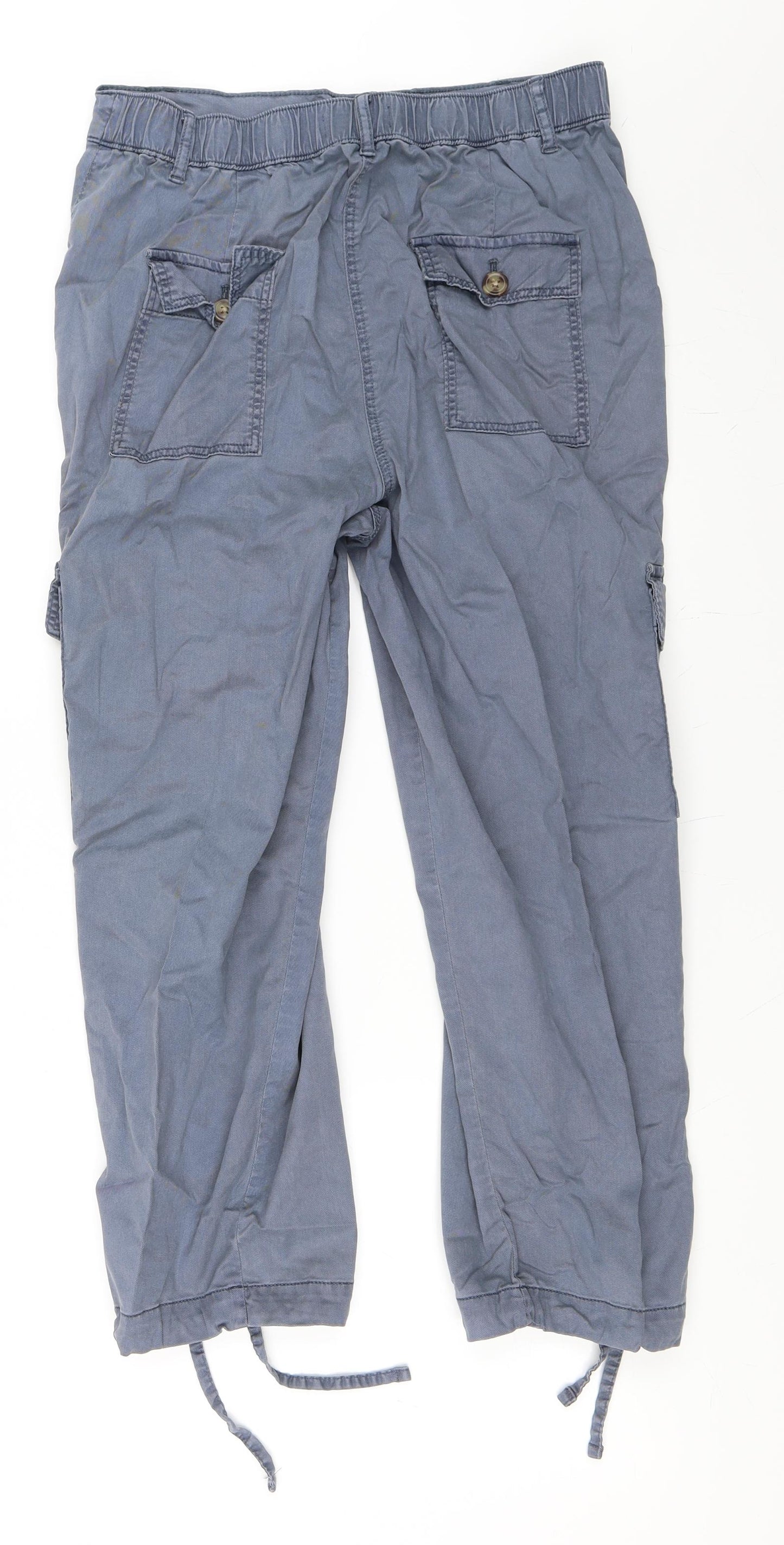Marks and Spencer Womens Blue   Cargo Trousers Size 10 L23 in