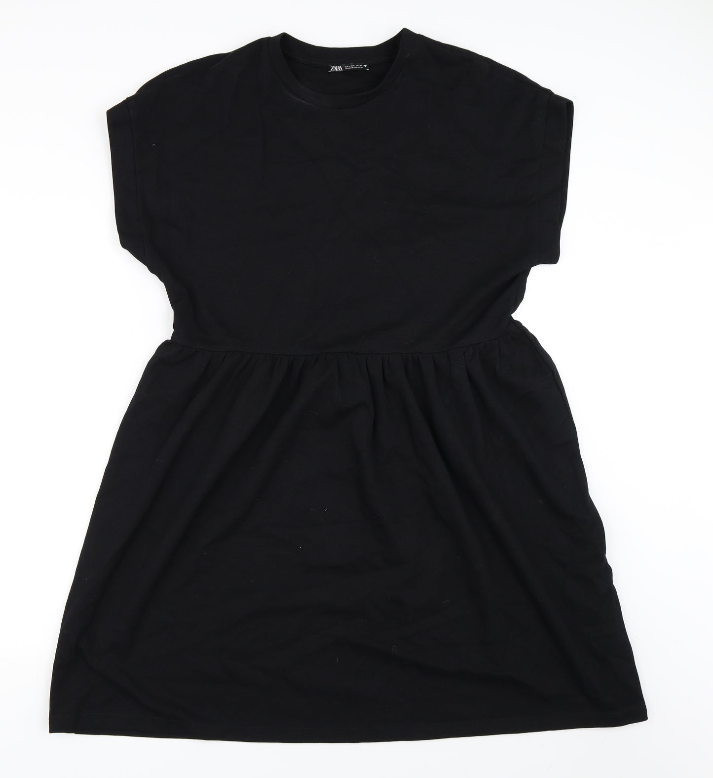 Zara Womens Black   Skater Dress  Size L