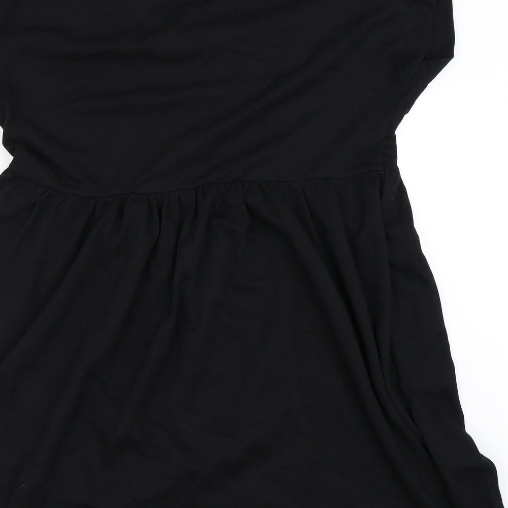 Zara Womens Black   Skater Dress  Size L