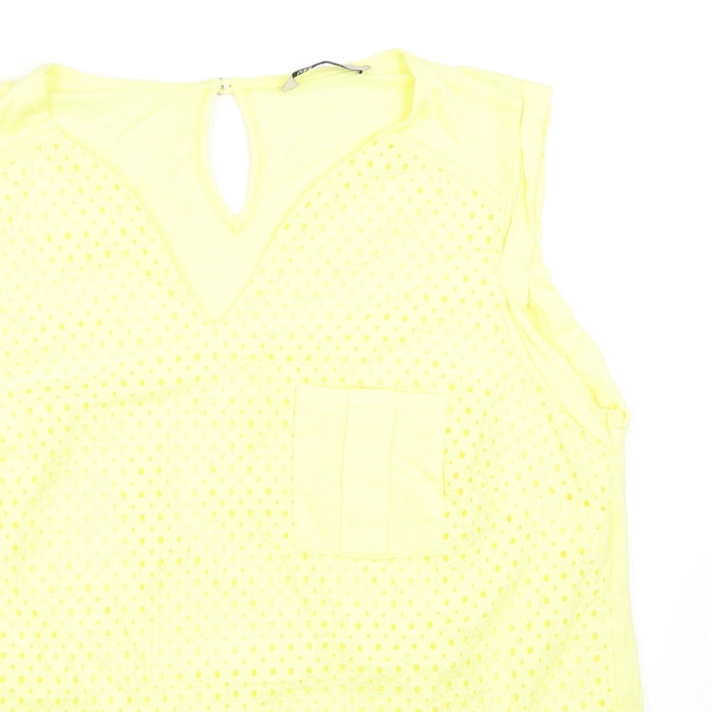 Marks and Spencer Womens Yellow   Basic Tank Size M