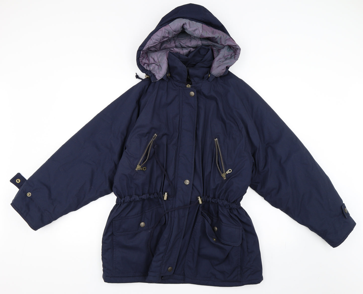 Preworn Girls Blue   Parka Coat Size 14 Years