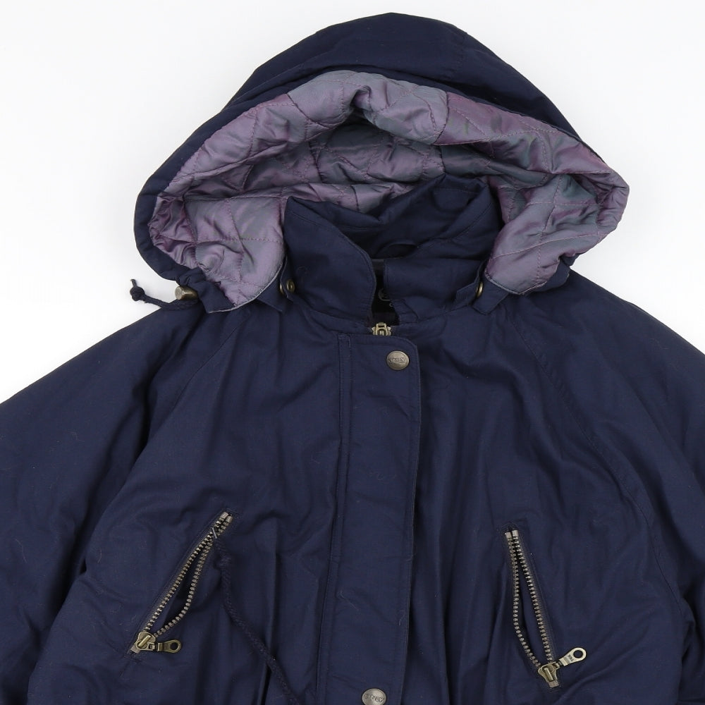 Preworn Girls Blue   Parka Coat Size 14 Years