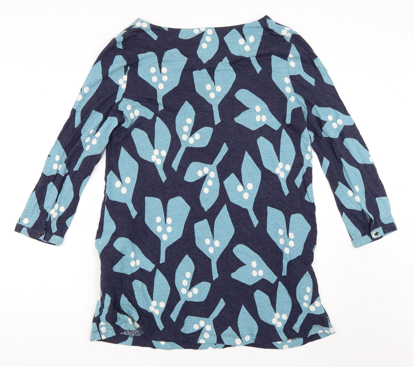 White Stuff Womens Blue Geometric  Tunic T-Shirt Size 12  - Longline