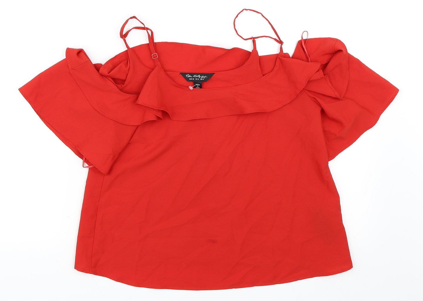 Miss Selfridge Womens Red   Basic Blouse Size 8