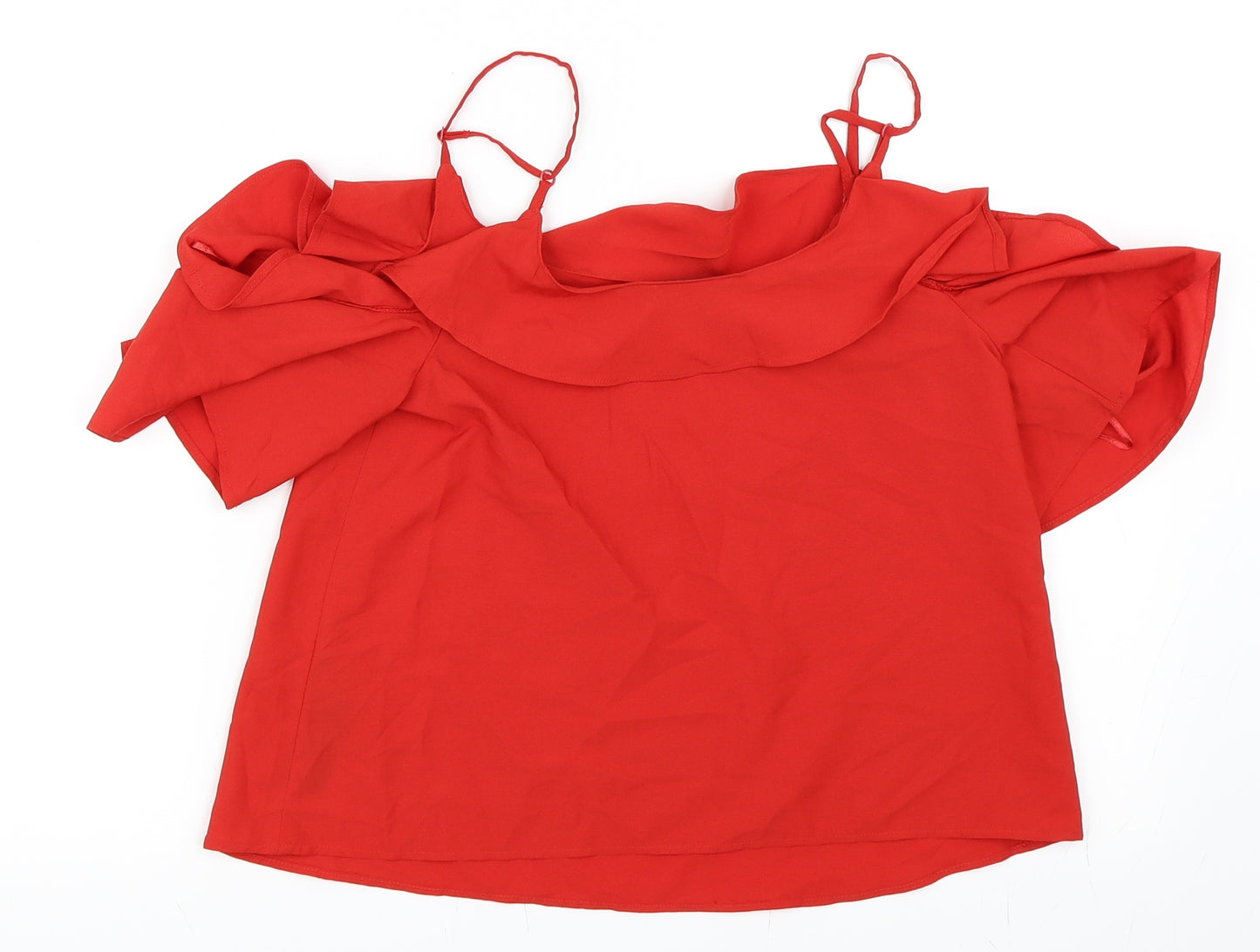 Miss Selfridge Womens Red   Basic Blouse Size 8