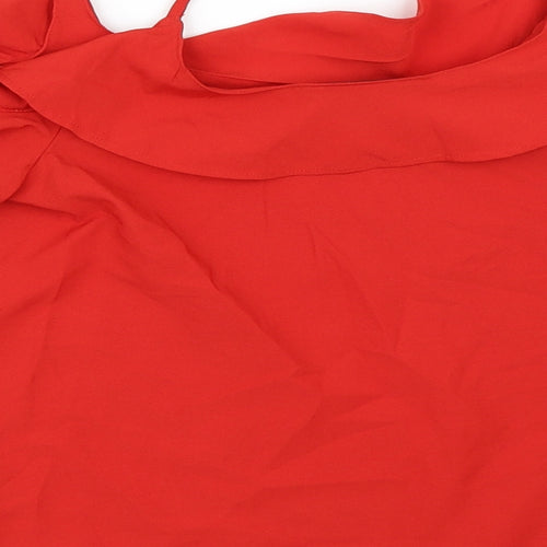 Miss Selfridge Womens Red   Basic Blouse Size 8
