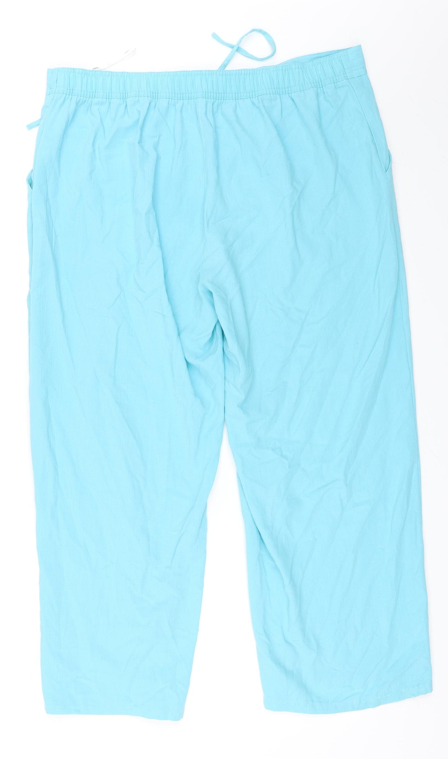 Papaya Womens Blue   Cropped Trousers Size 18 L24 in