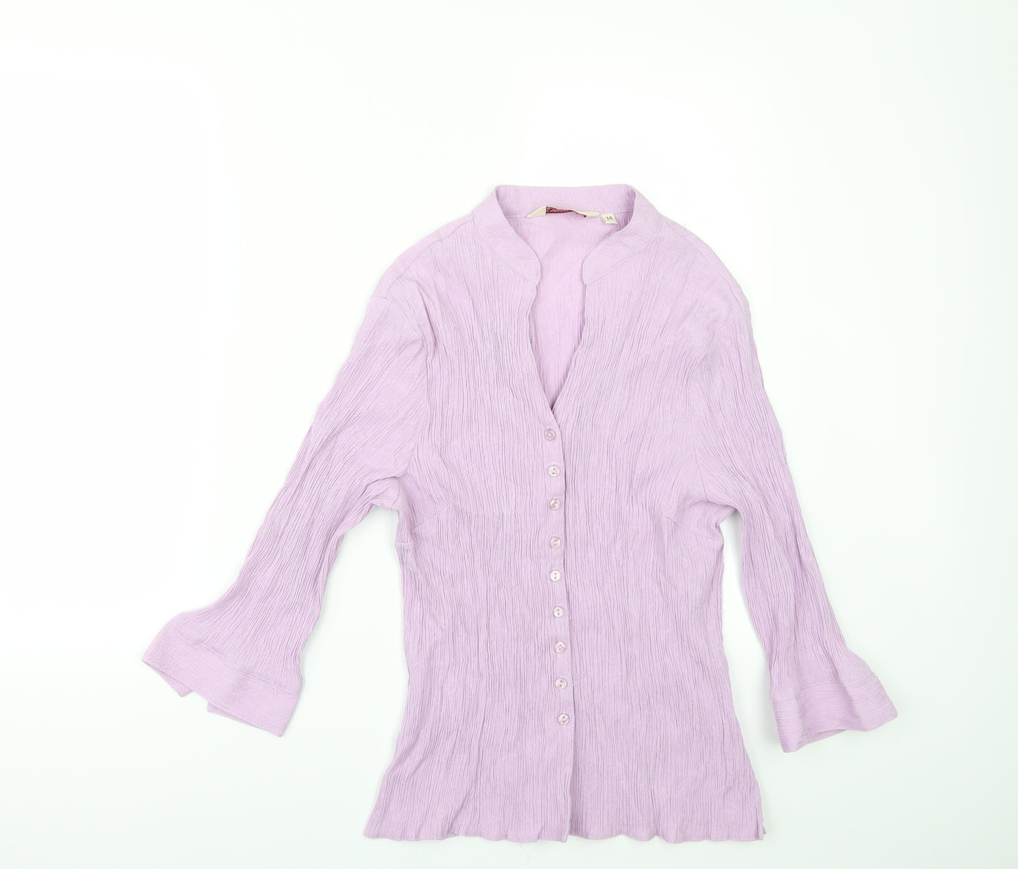 EWM Womens Purple   Tunic Button-Up Size 16