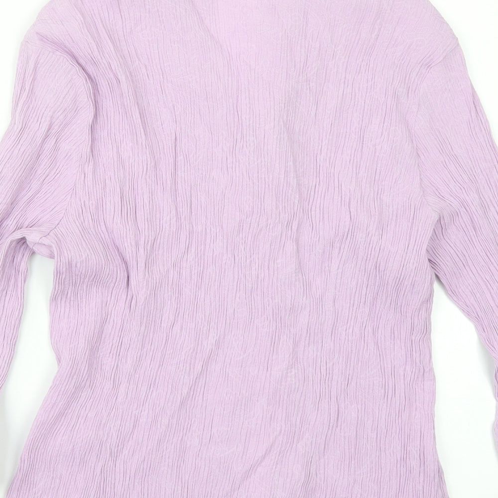 EWM Womens Purple   Tunic Button-Up Size 16