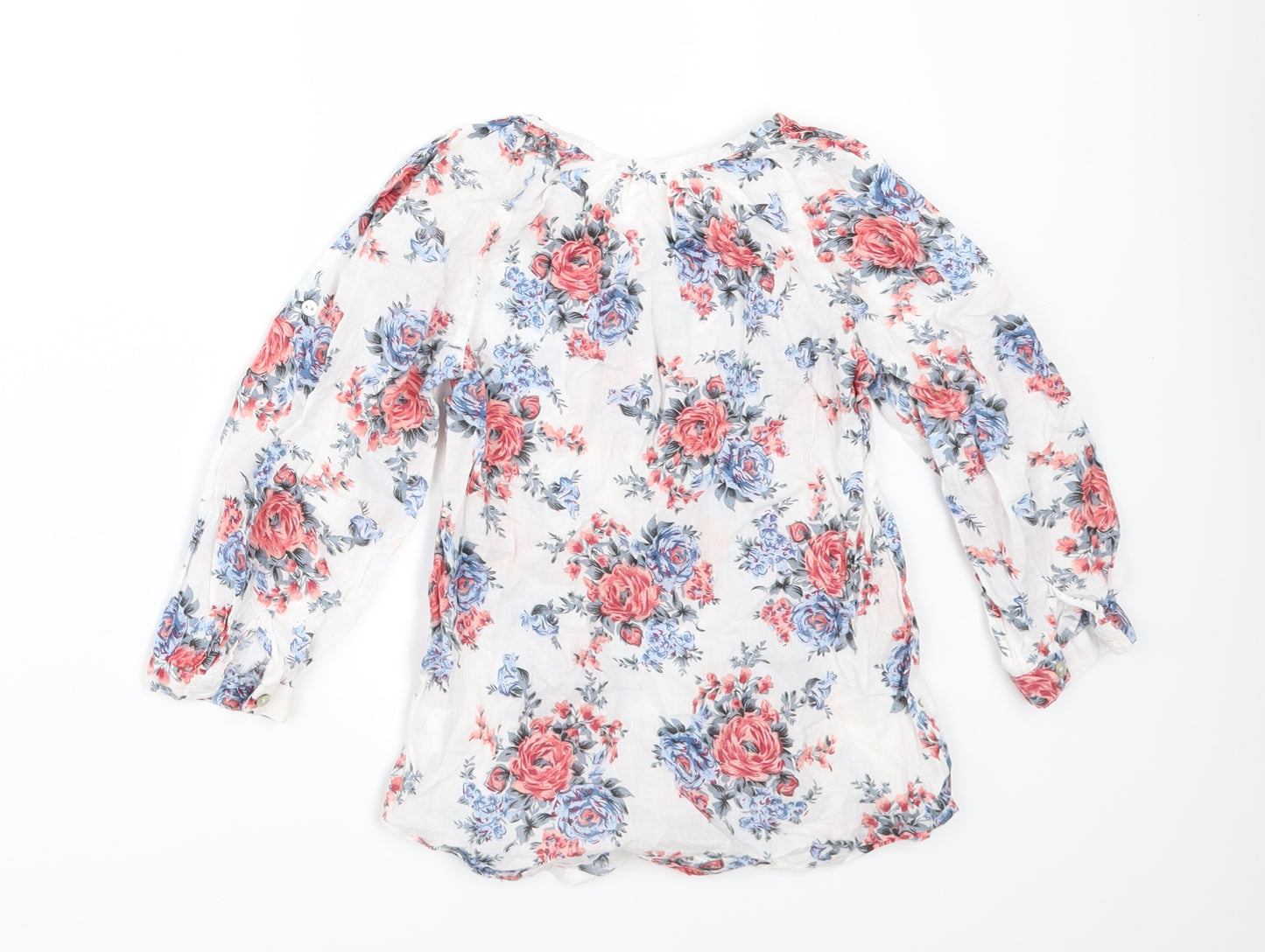 girl2girl Girls White Floral  Basic Blouse Size 4-5 Years