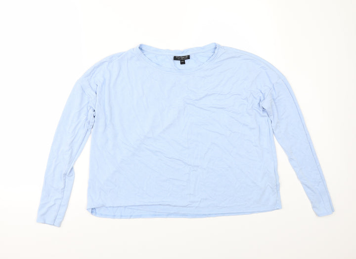 Topshop Womens Blue Basic T-Shirt Size 10