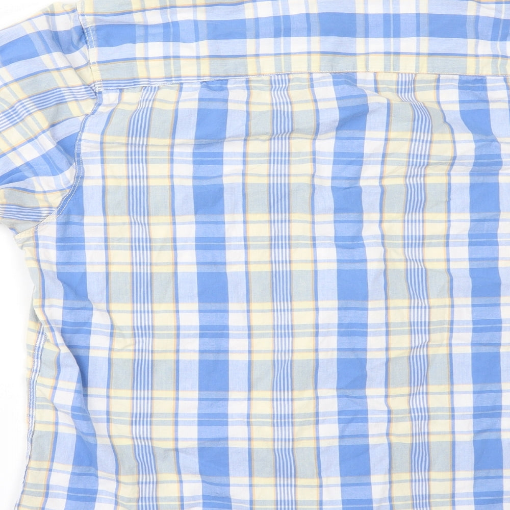 Matalan Mens Blue Check   Button-Up Size XL
