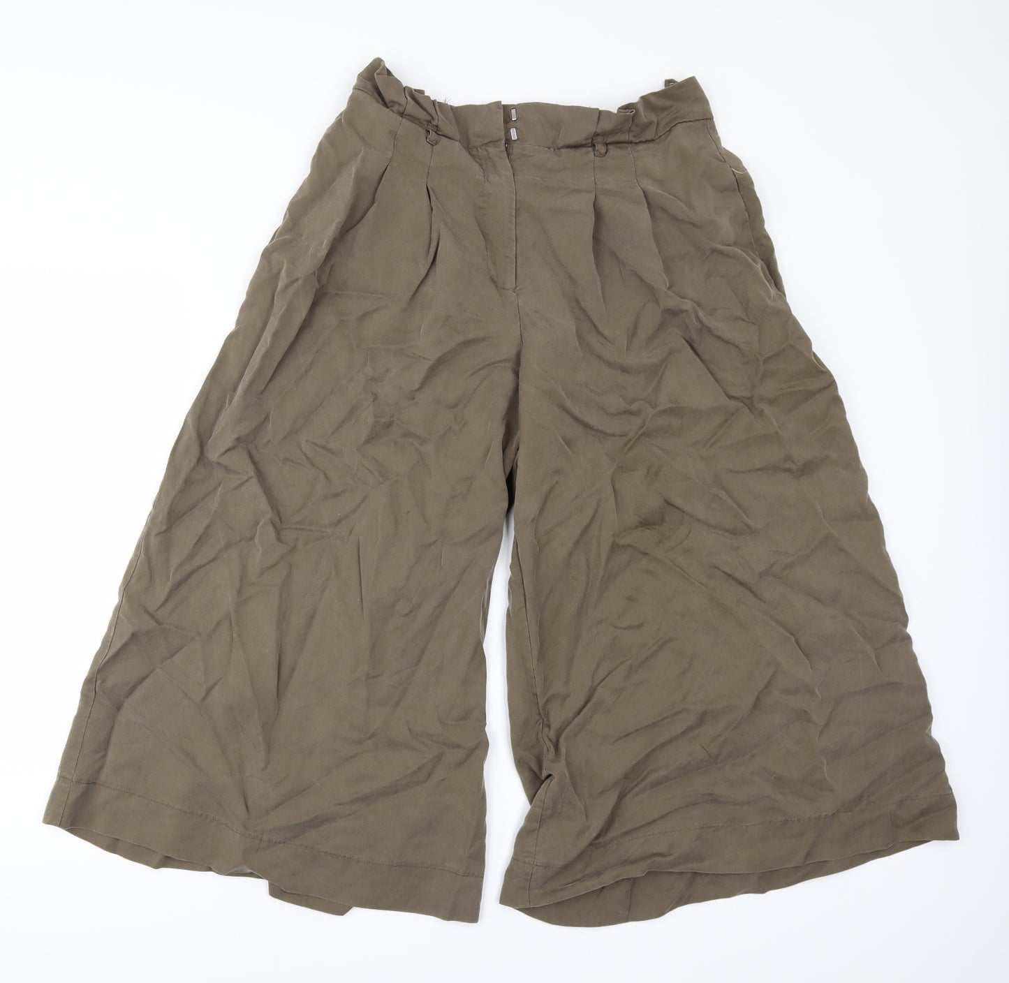 Oliver Bonas Womens Green   Cut-Off Shorts Size 14