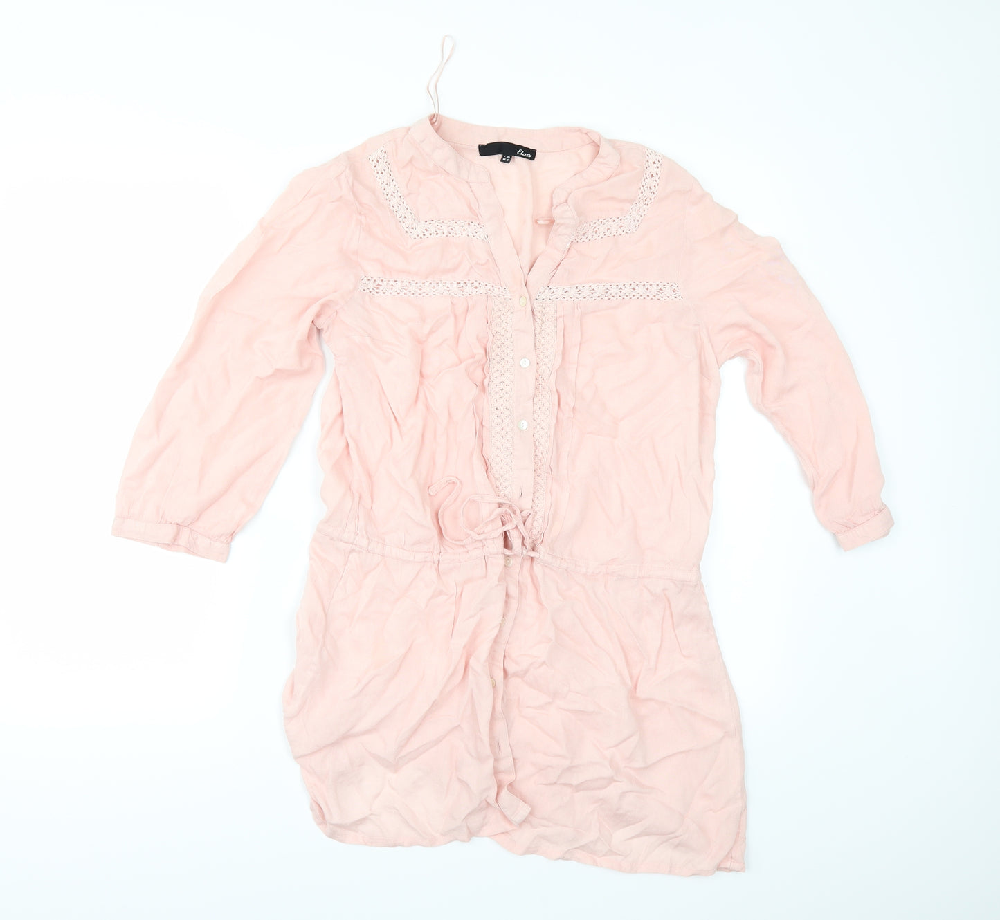 Etam Womens Pink   Tunic Button-Up Size 10