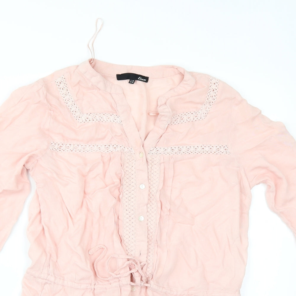 Etam Womens Pink   Tunic Button-Up Size 10