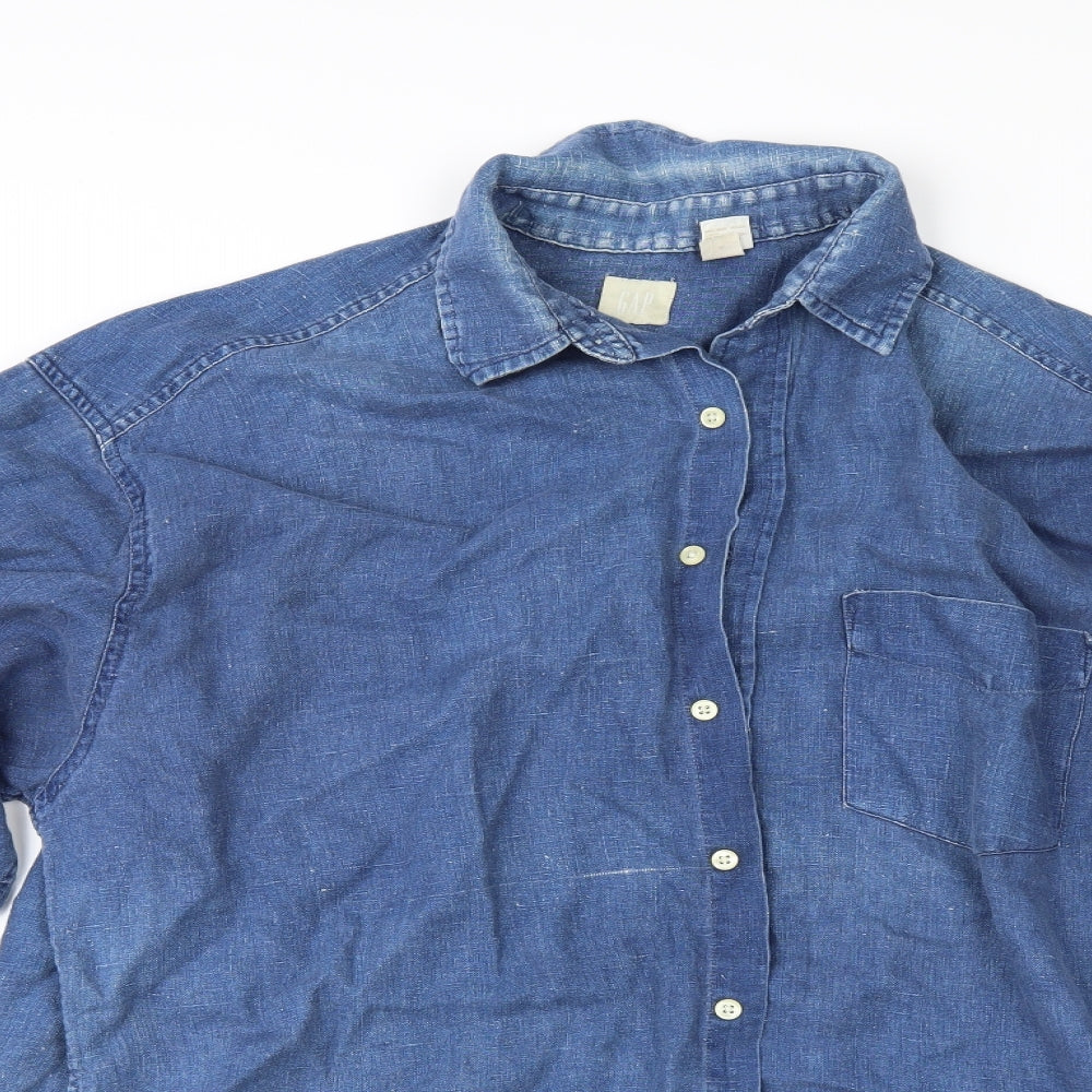 Gap Mens Blue    Button-Up Size L