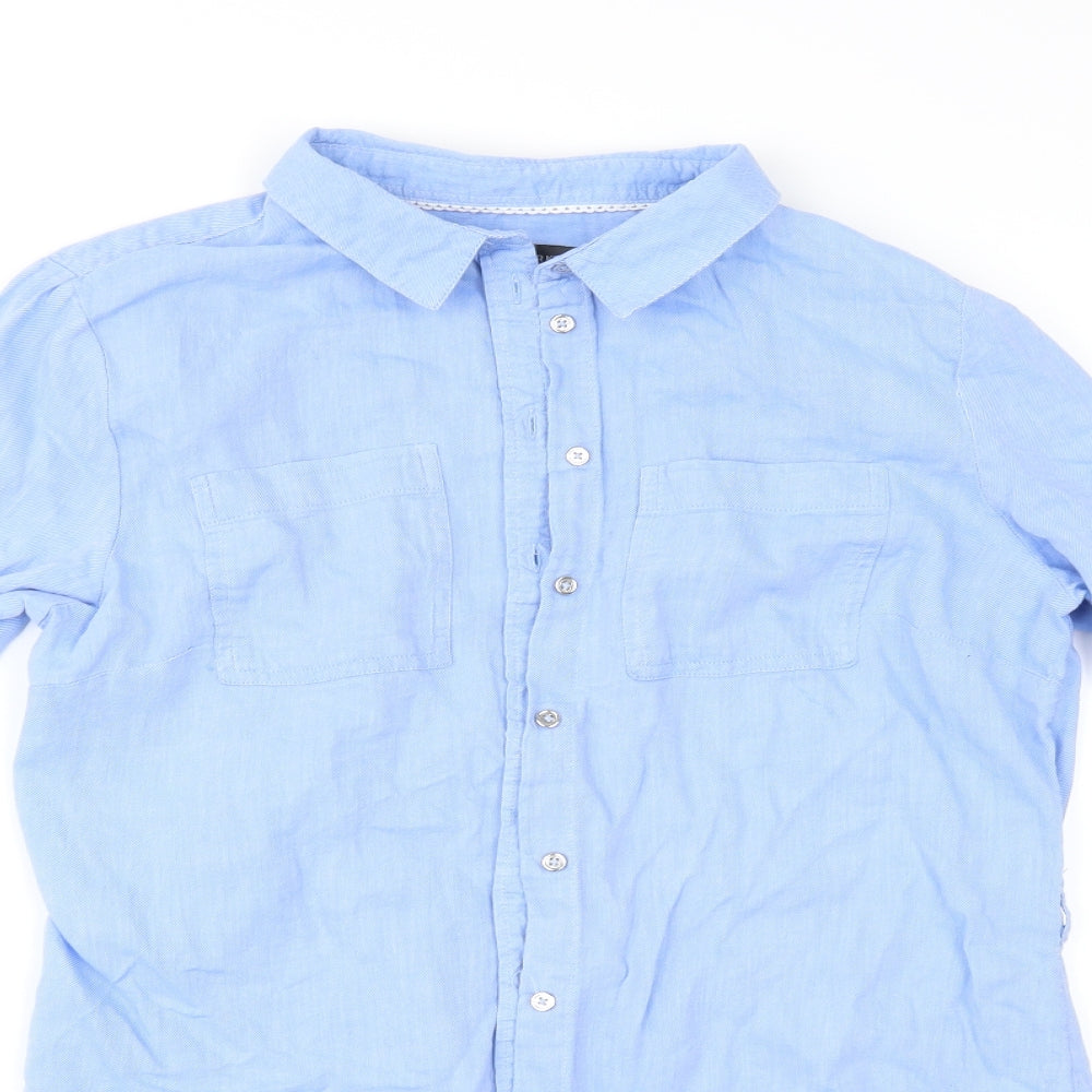 Primark Womens Blue   Kimono Button-Up Size 14