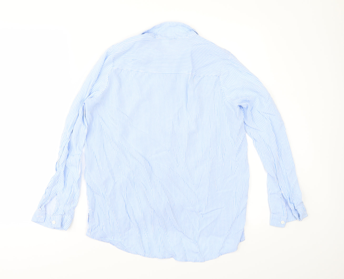 Divided by H&M Womens Blue Striped  Tunic Button-Up Size 8