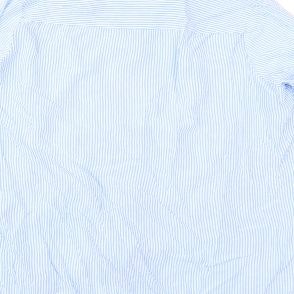 Divided by H&M Womens Blue Striped  Tunic Button-Up Size 8