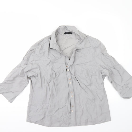 BHS Womens Grey   Tunic Button-Up Size 20