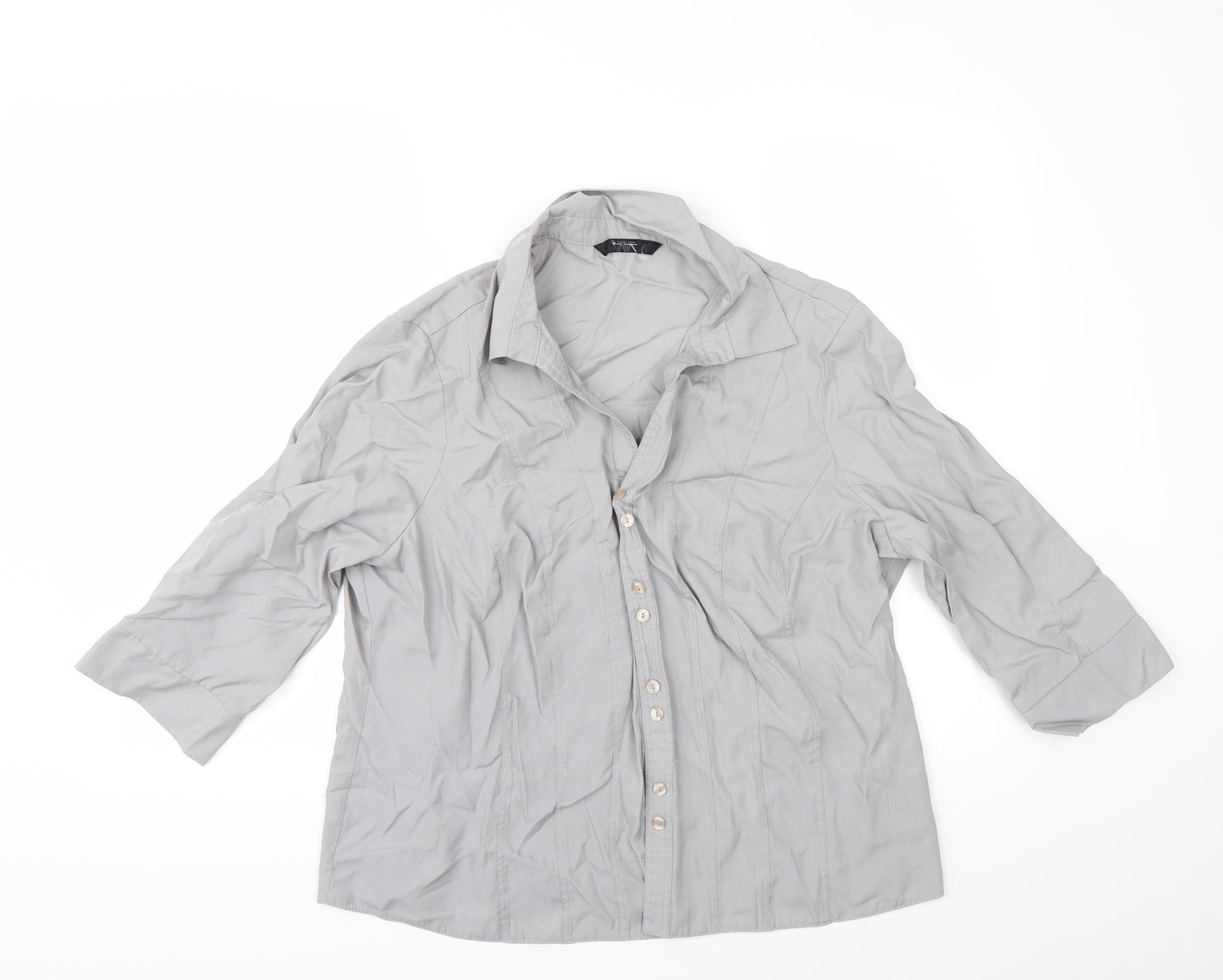 BHS Womens Grey   Tunic Button-Up Size 20