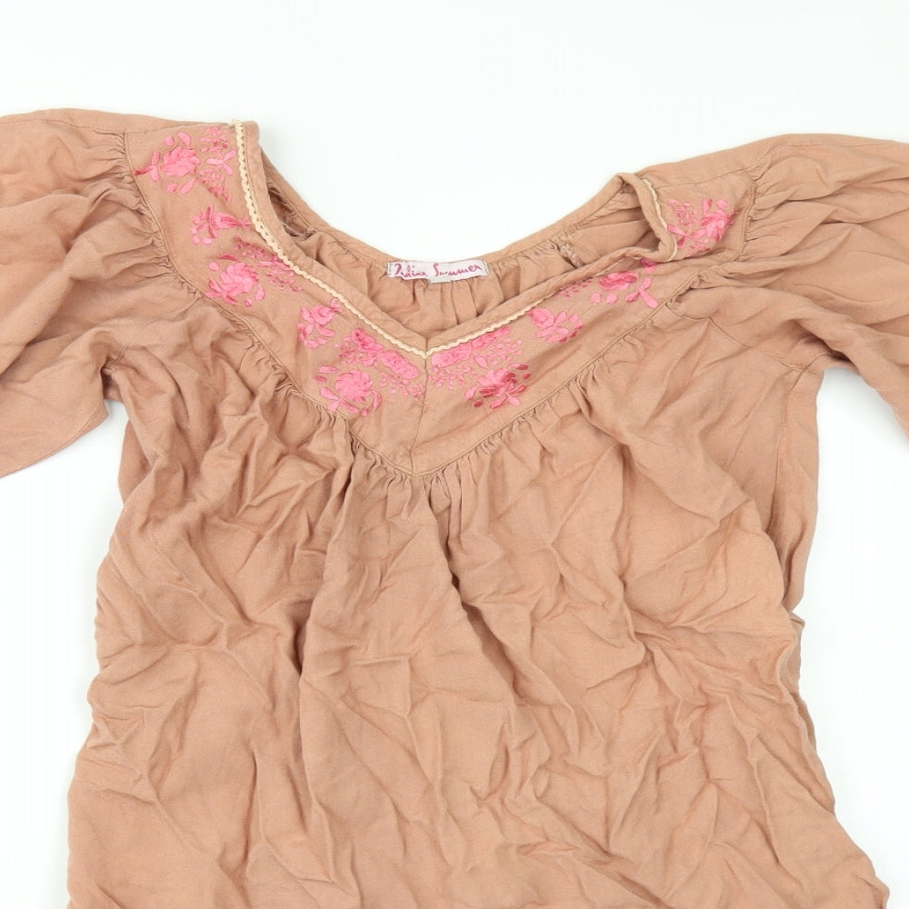 INDIAN SUMMER Womens Pink   Tunic Blouse Size M