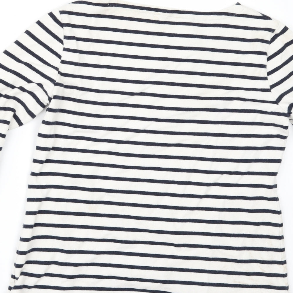 Petit Bateau Girls White Animal Print  Basic T-Shirt Size 16 Years
