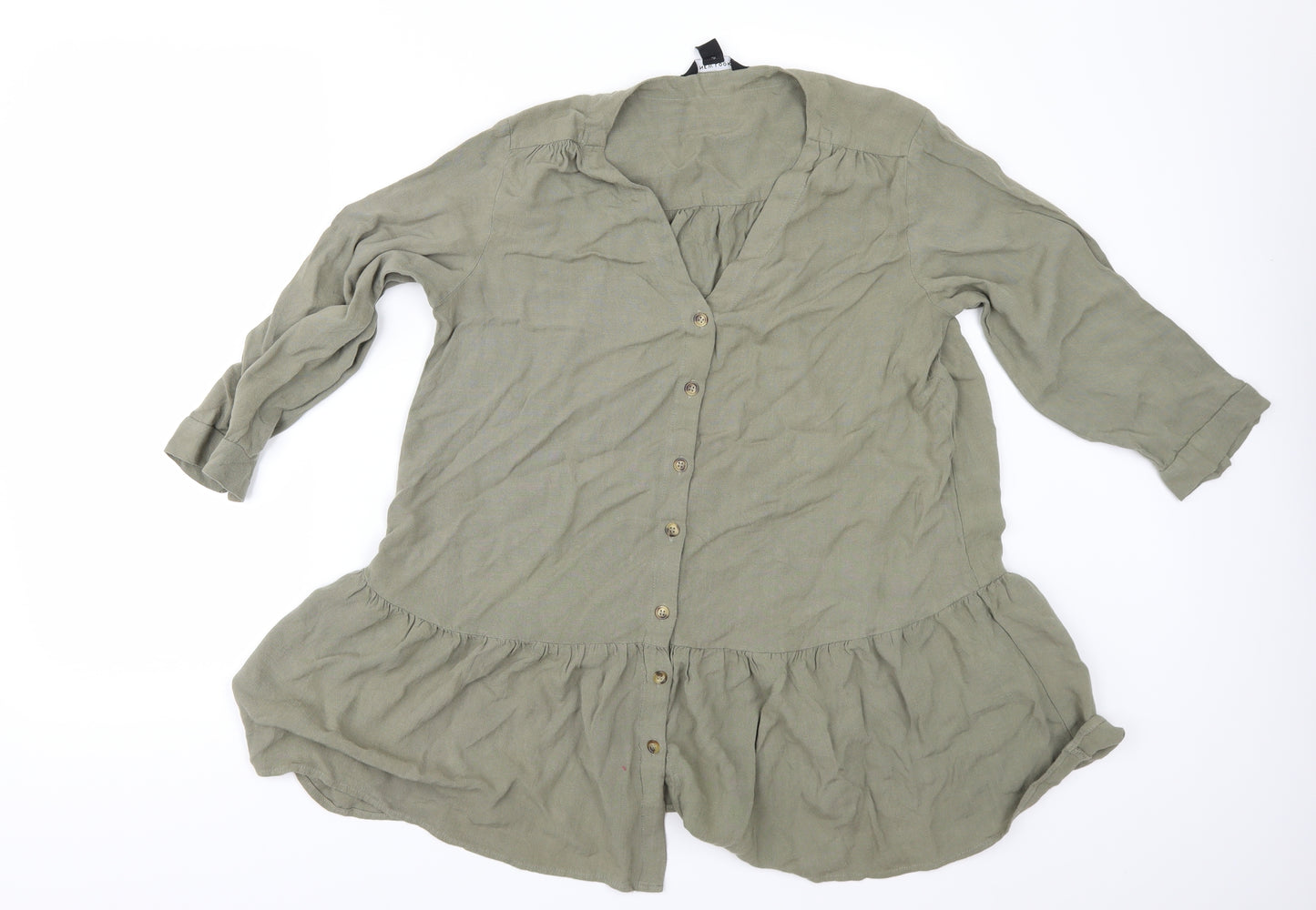 New Look Womens Green   Tunic Button-Up Size 8