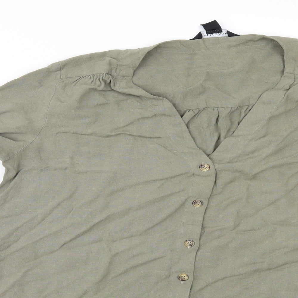 New Look Womens Green   Tunic Button-Up Size 8