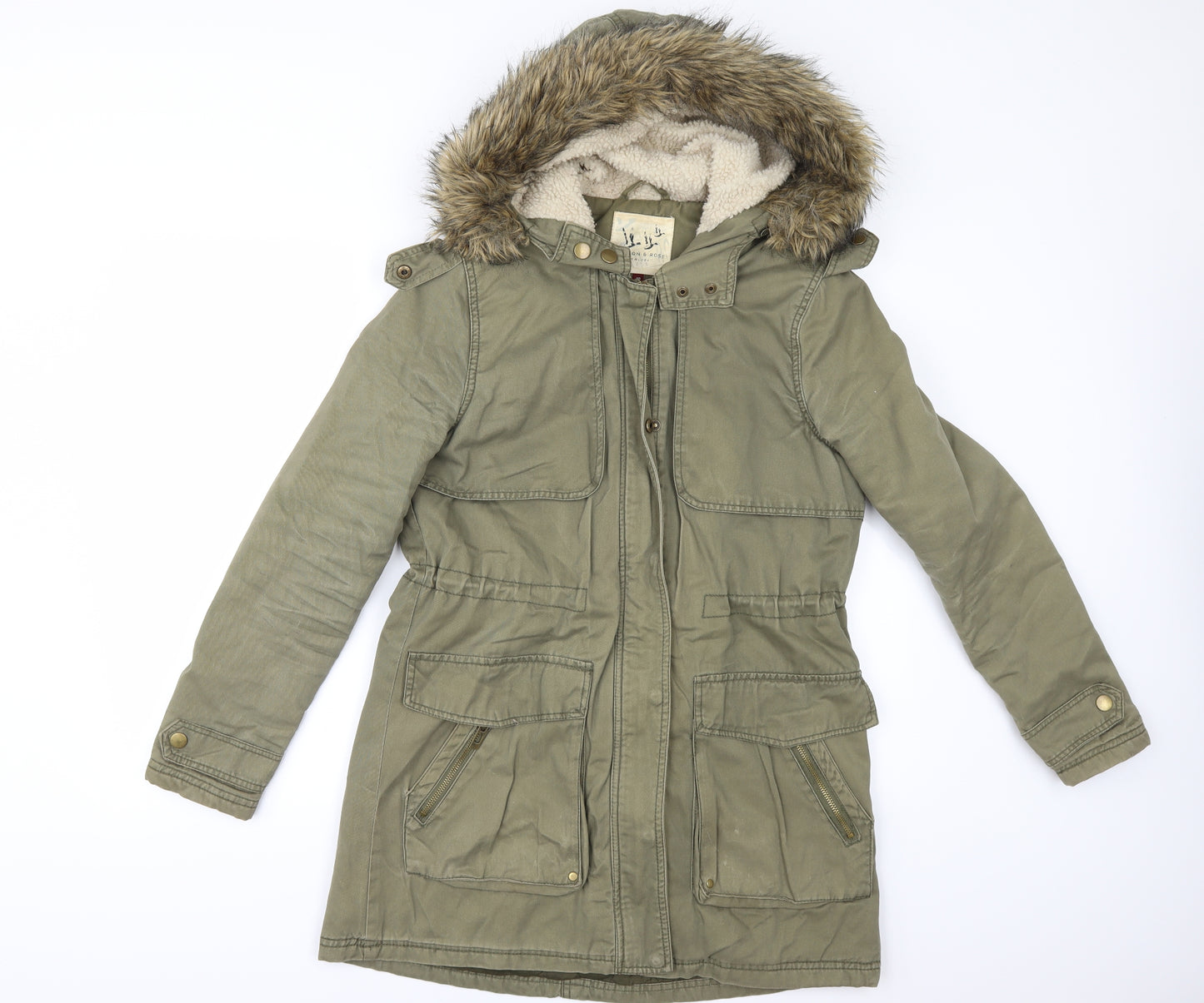 New Look Womens Green   Parka Jacket Size 10