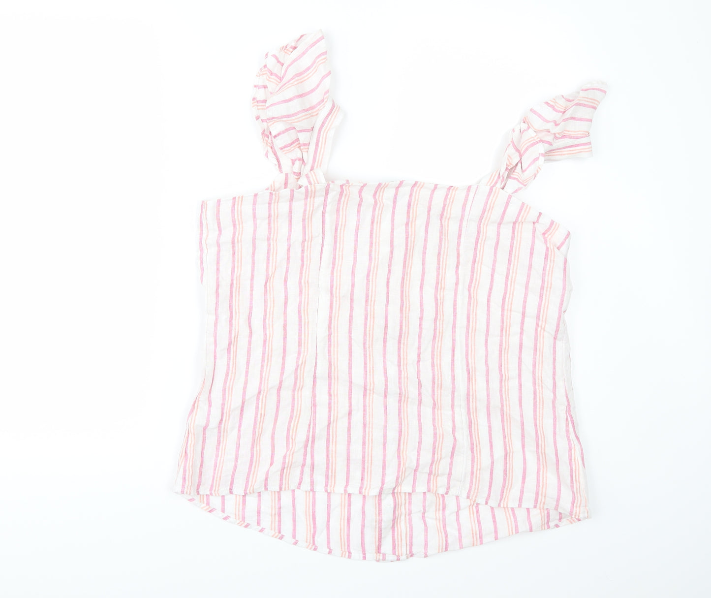 Marks and Spencer Womens White Striped  Camisole Button-Up Size 16