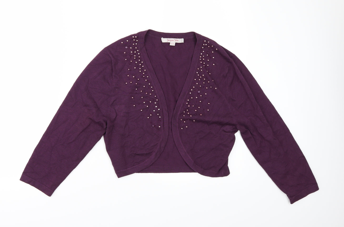 Jacques Vert Womens Purple   Cardigan Jumper Size M