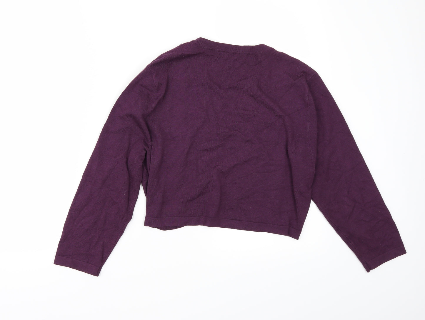 Jacques Vert Womens Purple   Cardigan Jumper Size M