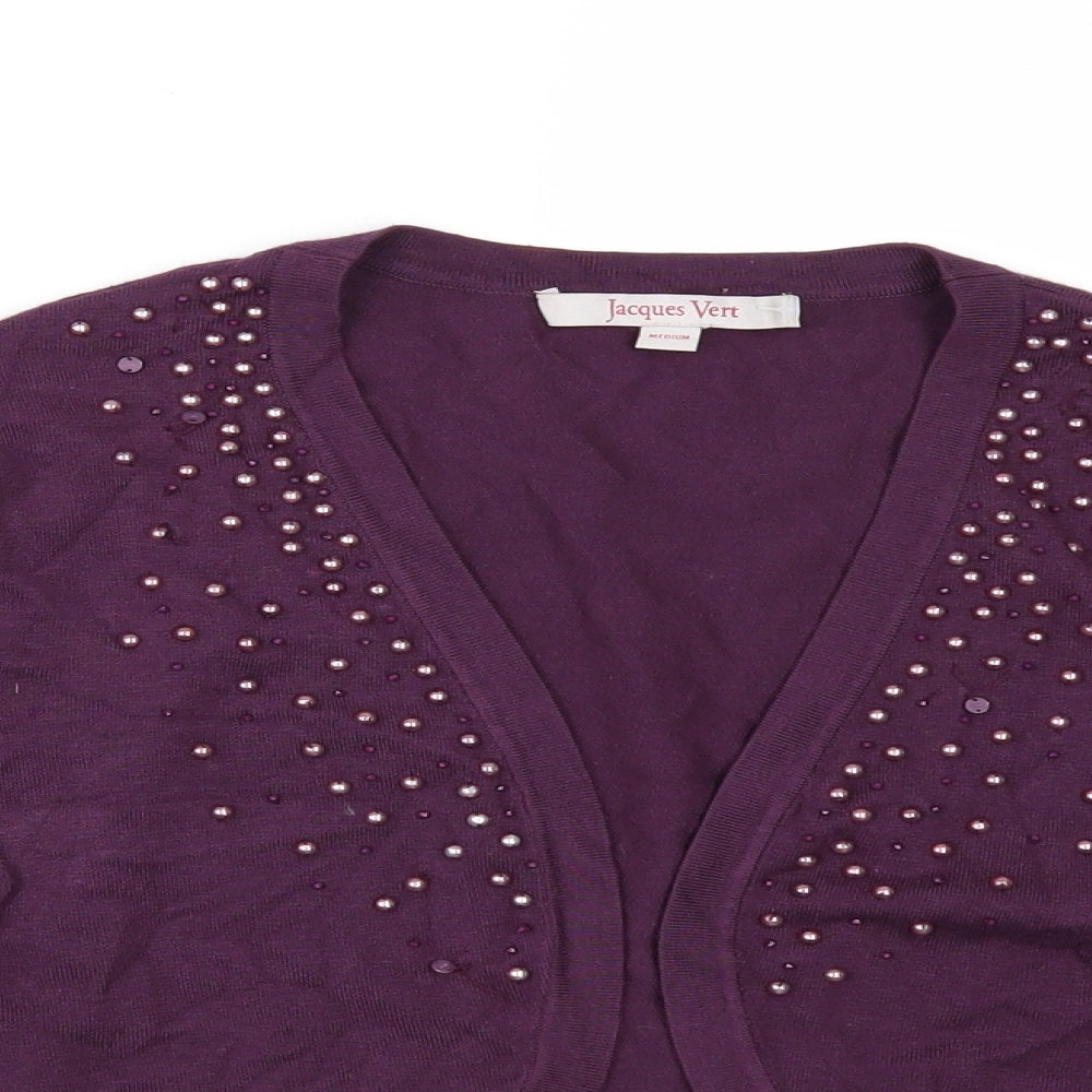 Jacques Vert Womens Purple   Cardigan Jumper Size M
