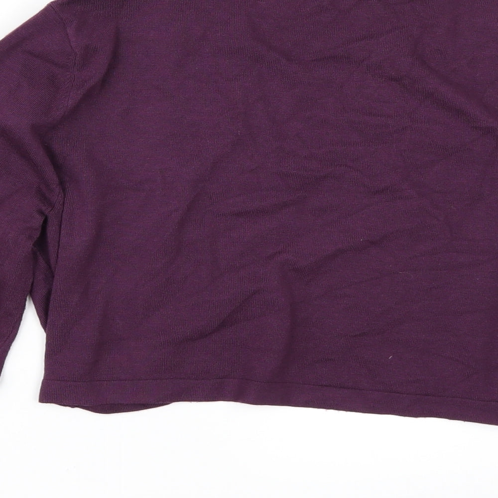 Jacques Vert Womens Purple   Cardigan Jumper Size M