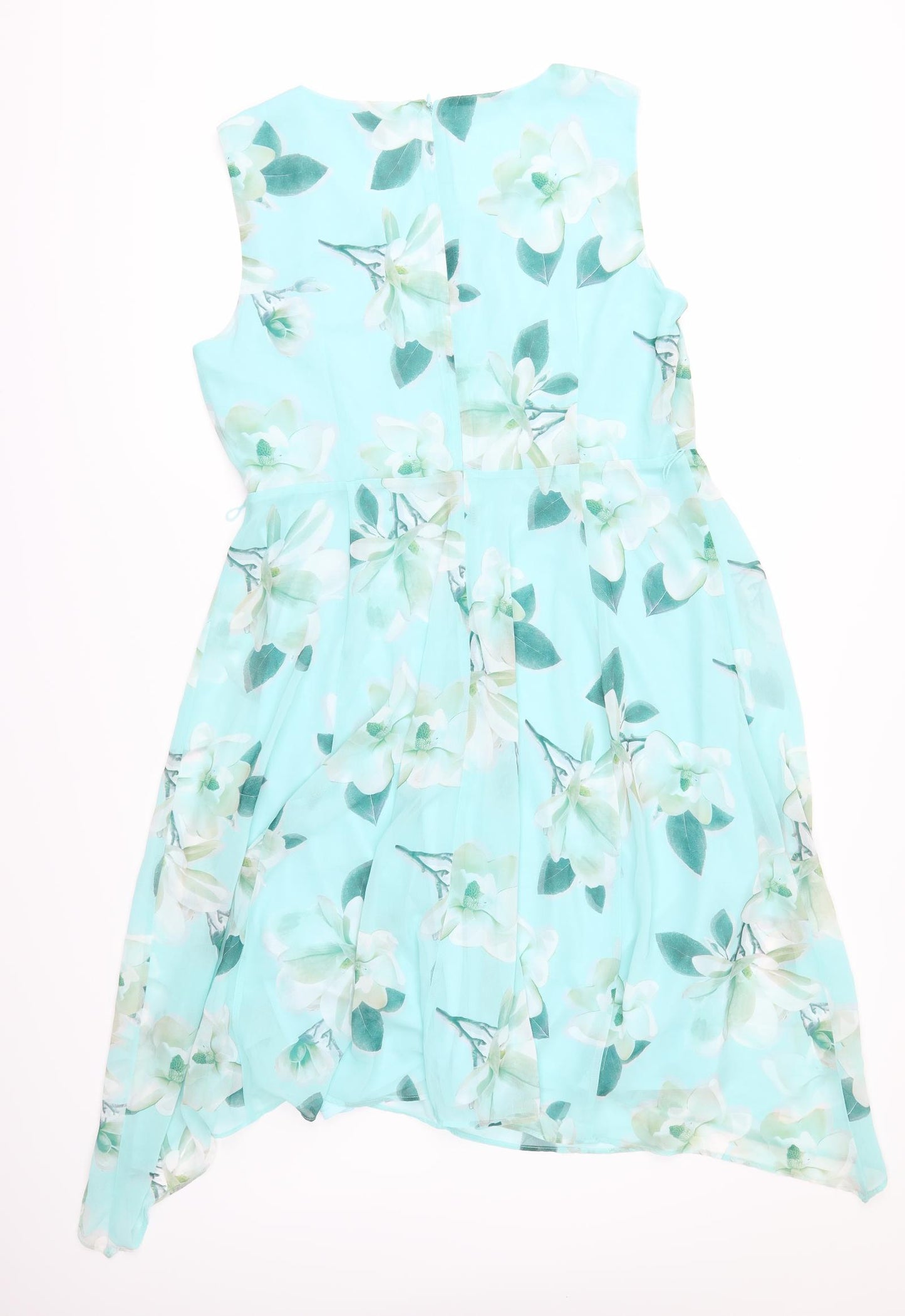 Bonmarché Womens Green Floral  A-Line  Size 16