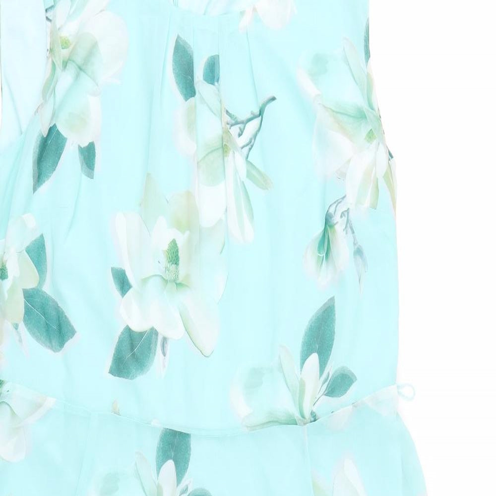 Bonmarché Womens Green Floral  A-Line  Size 16