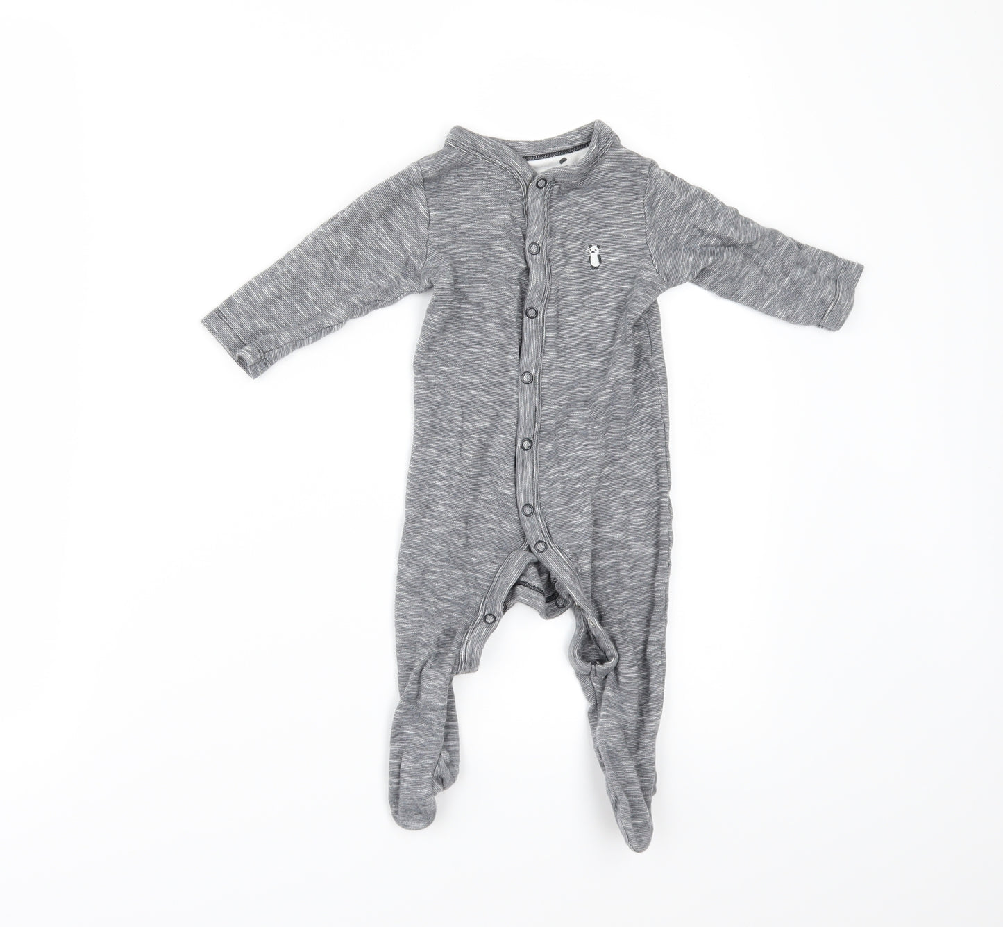 Marks and Spencer Boys Grey   Babygrow One-Piece Size 6-9 Months