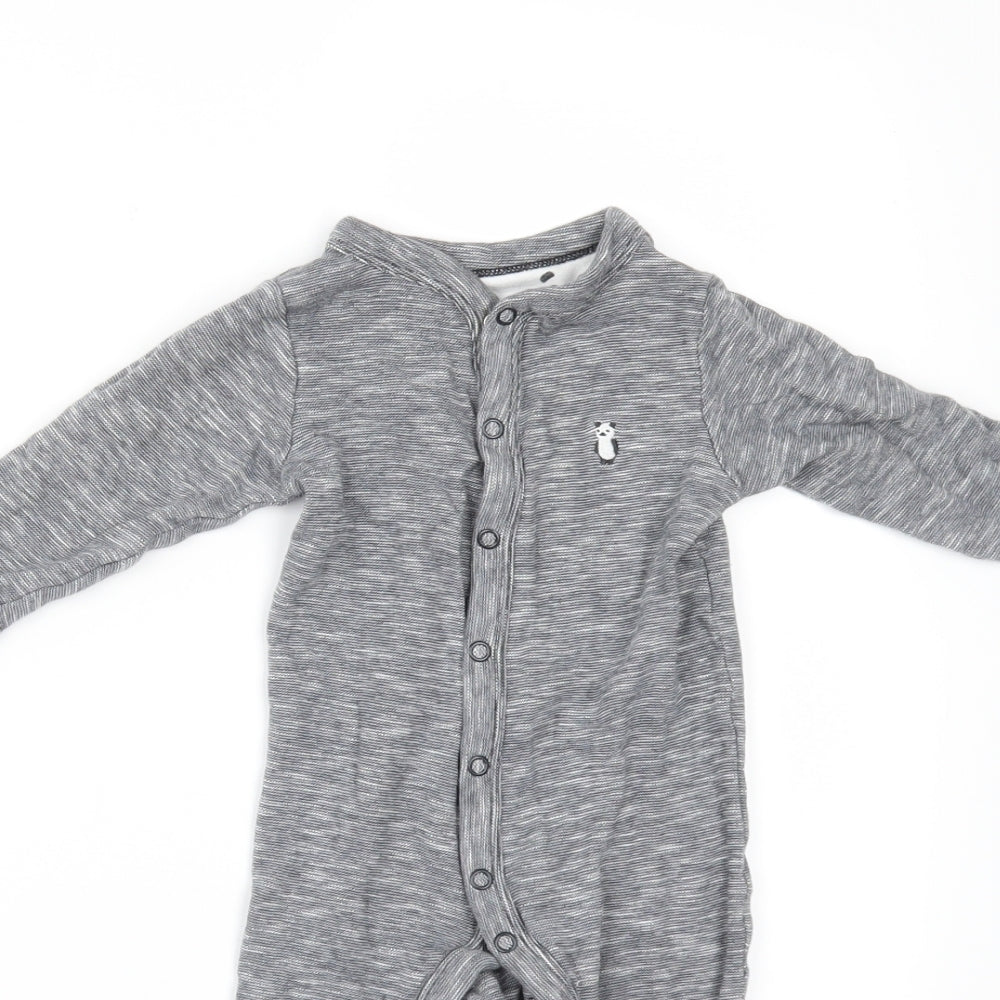 Marks and Spencer Boys Grey   Babygrow One-Piece Size 6-9 Months